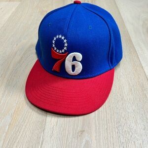 Blue and Red Philadelphia 76ers SnapBack Cap